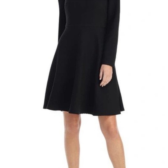 Gal Meets Glam Black Fit and Flare Long Sleeve Harlow Dress Size 18 - Picture 3 of 10